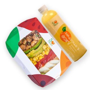 Shrimp Delight Salad + Delightful Twist Juice