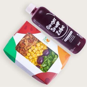 Sweet & Spicy Chicken Salad + Ginger Snap Zobo